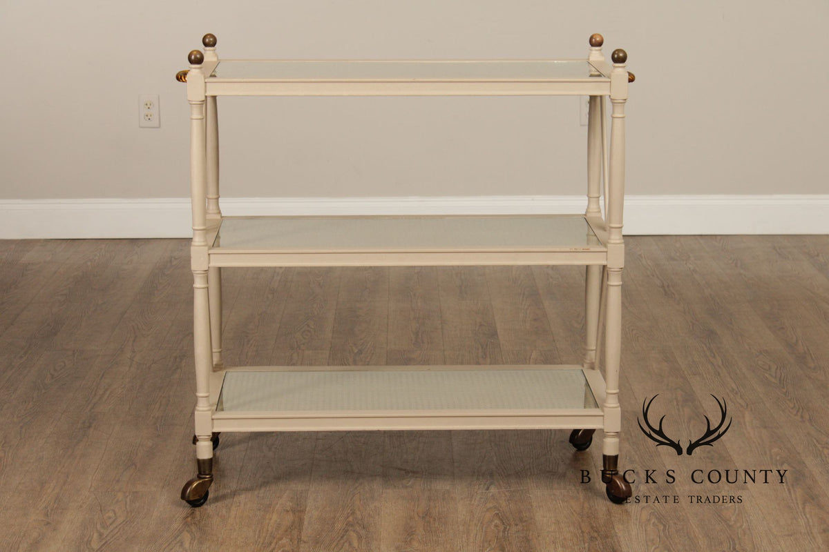 Regency Style Vintage Three Tier Serving Trolley