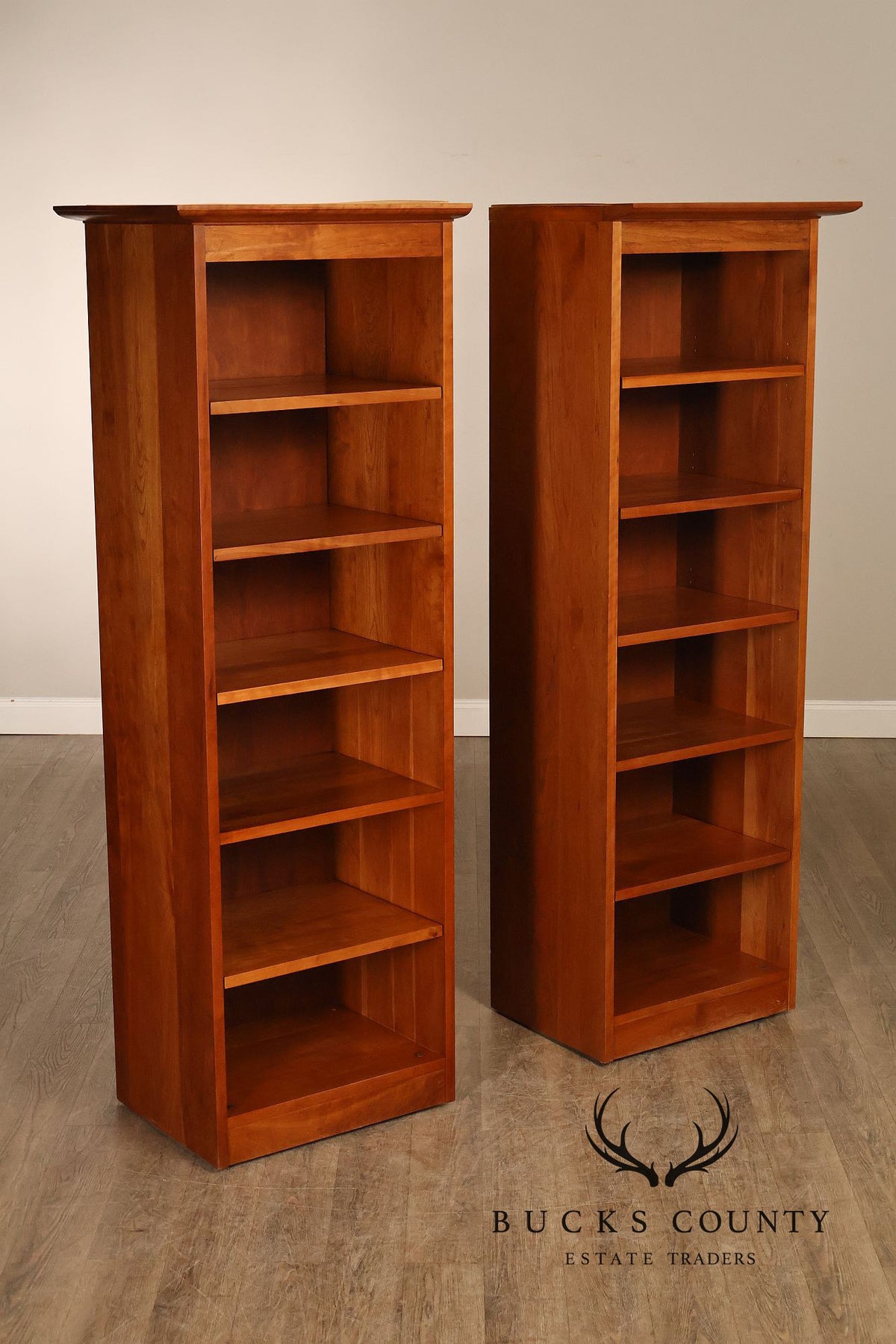 Stickley Mission Collection Pair of Cherry Bookcases