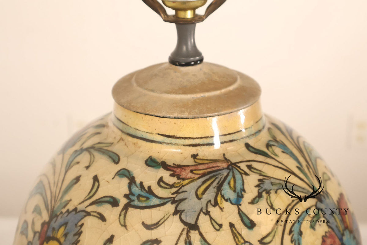 Qajar-period Persian vase was converted into a table lamp