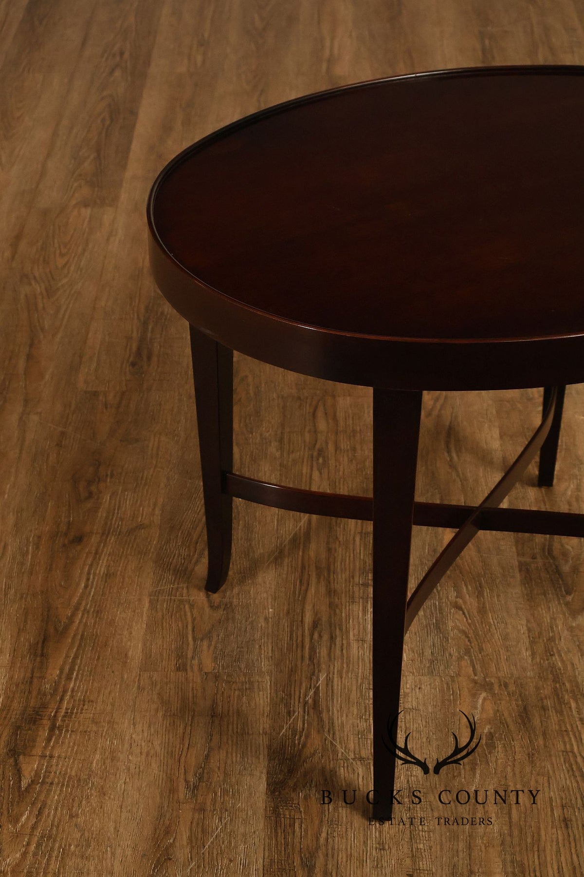 Barbara Barry For Baker Pair of Mahogany Side Tables