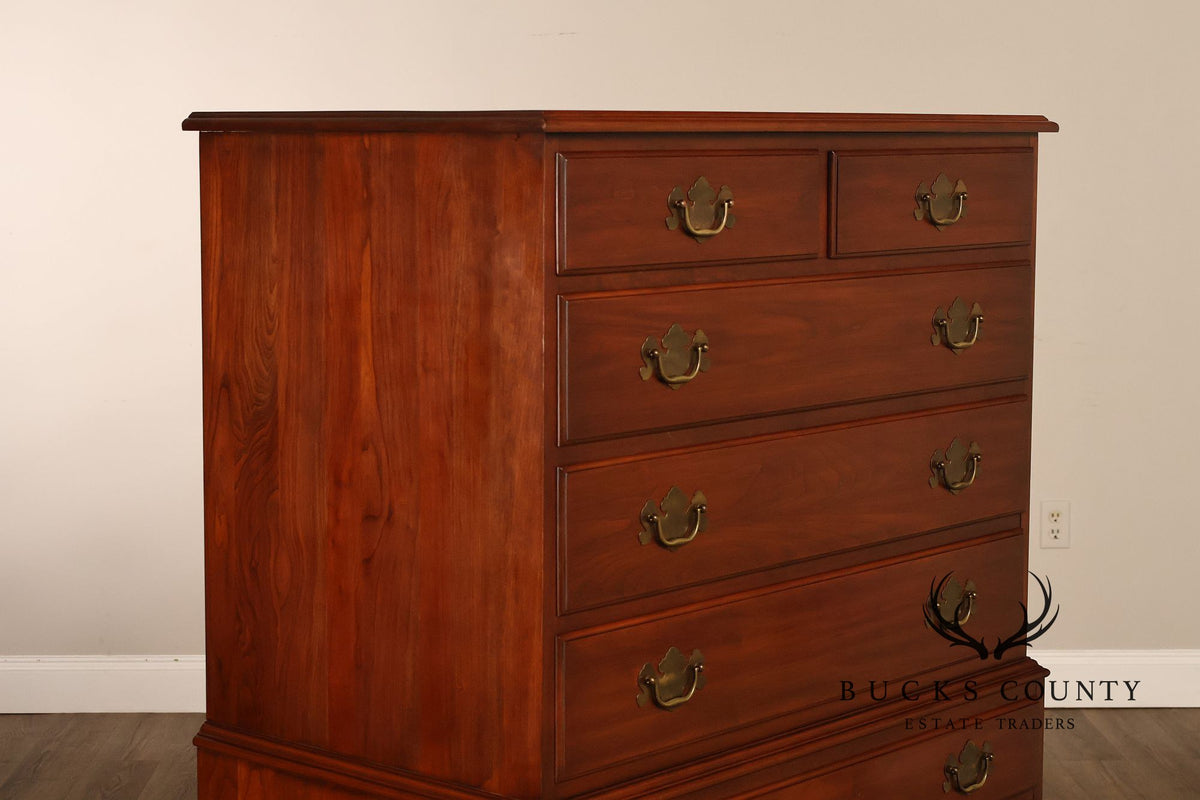 Henkel Harris Chippendale Style Cherry Tall Chest