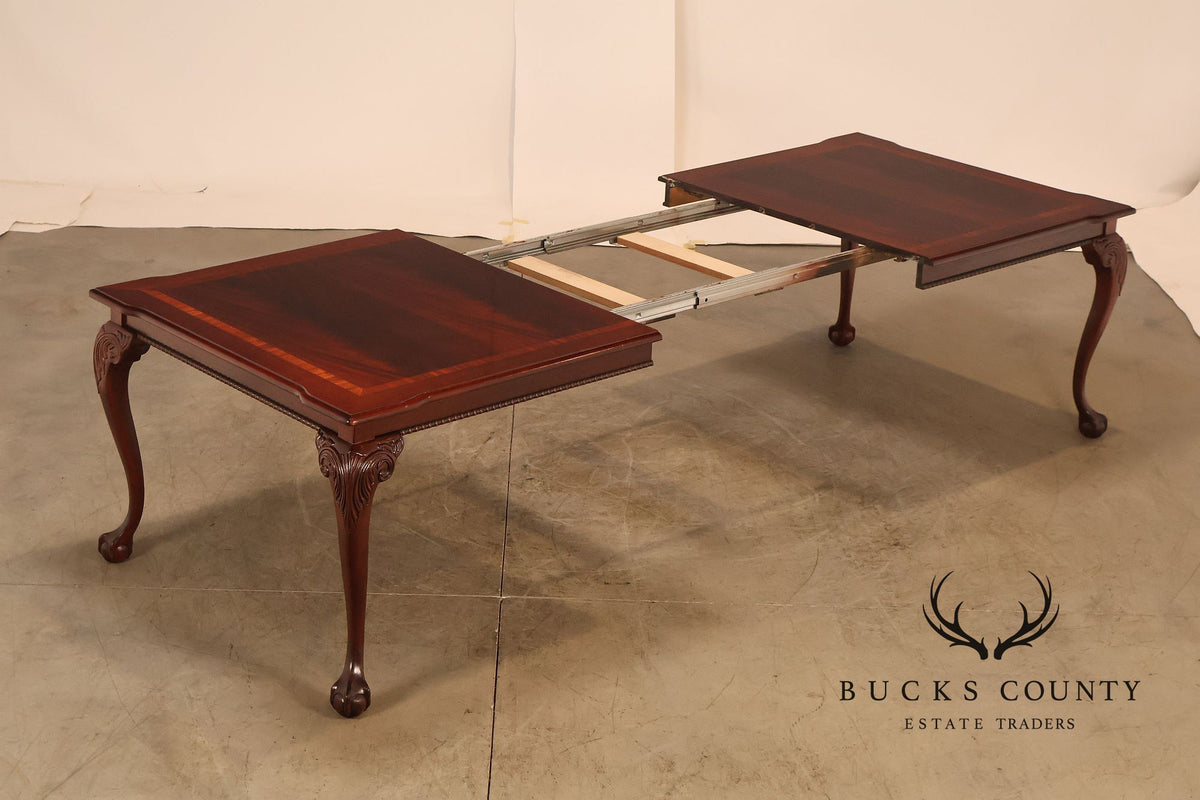 Chippendale Style Mahogany Extension Dining Table
