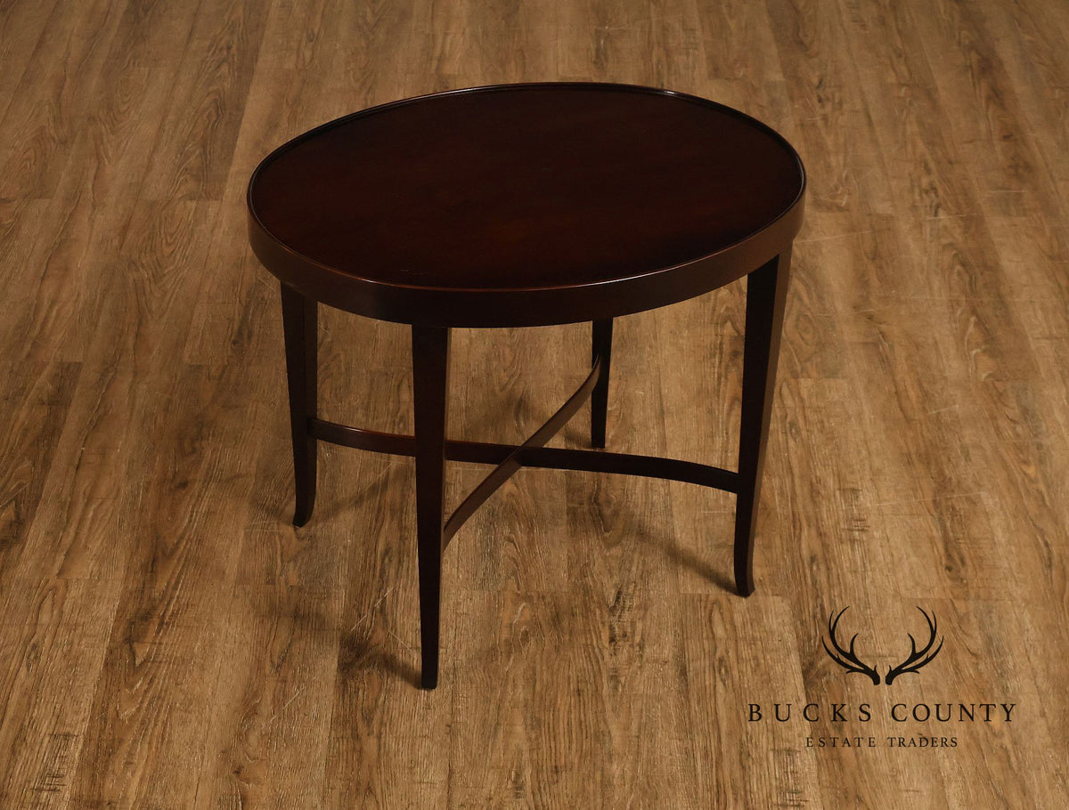 Barbara Barry For Baker Pair of Mahogany Side Tables