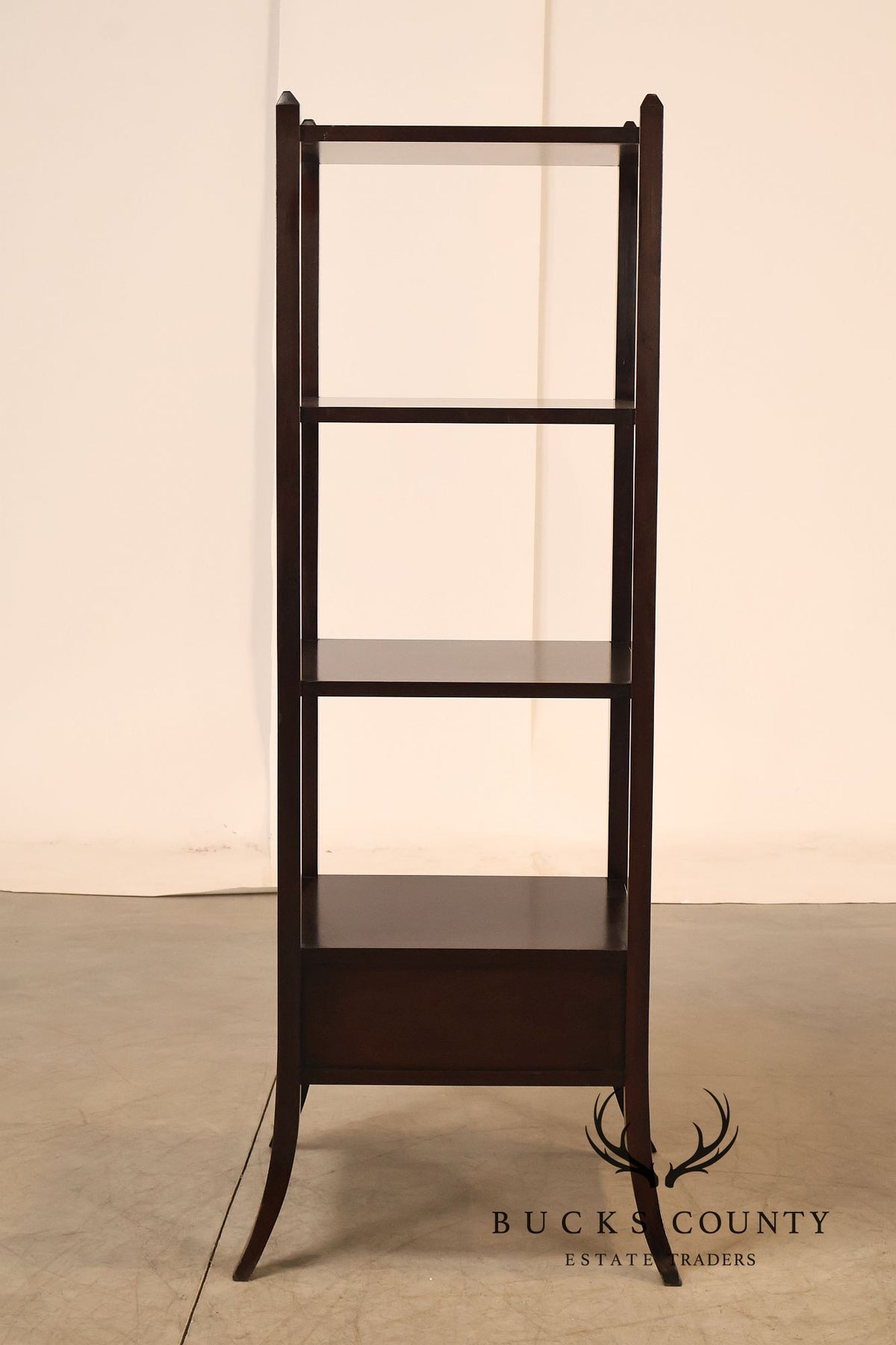 Baker Furniture Mahogany Four Tier Étagère With Drawer