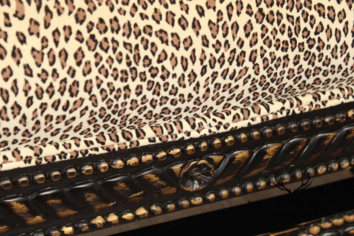 French Empire Style Antiqued Window Bench