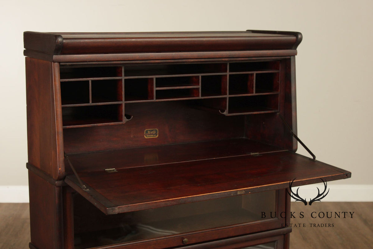 Hale Mahogany Barrister Secretary Bookcase With Desk
