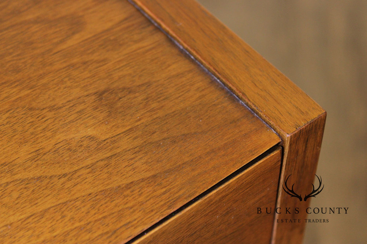 Merton Gershun For American Of Martinsville Mid-Century Modern Walnut Louvered Tall Chest