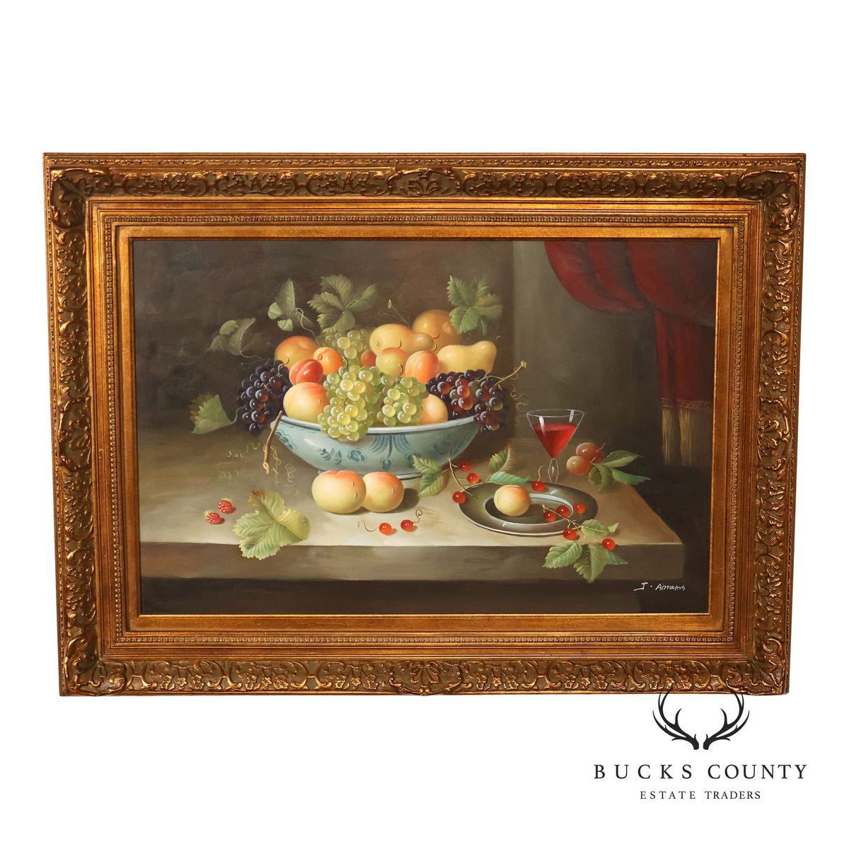 J. Abrams Still-Life Painting of Fruit