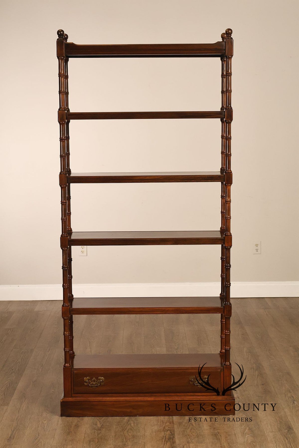 Ethan Allen 'Georgian Court' Faux Bamboo Etagere
