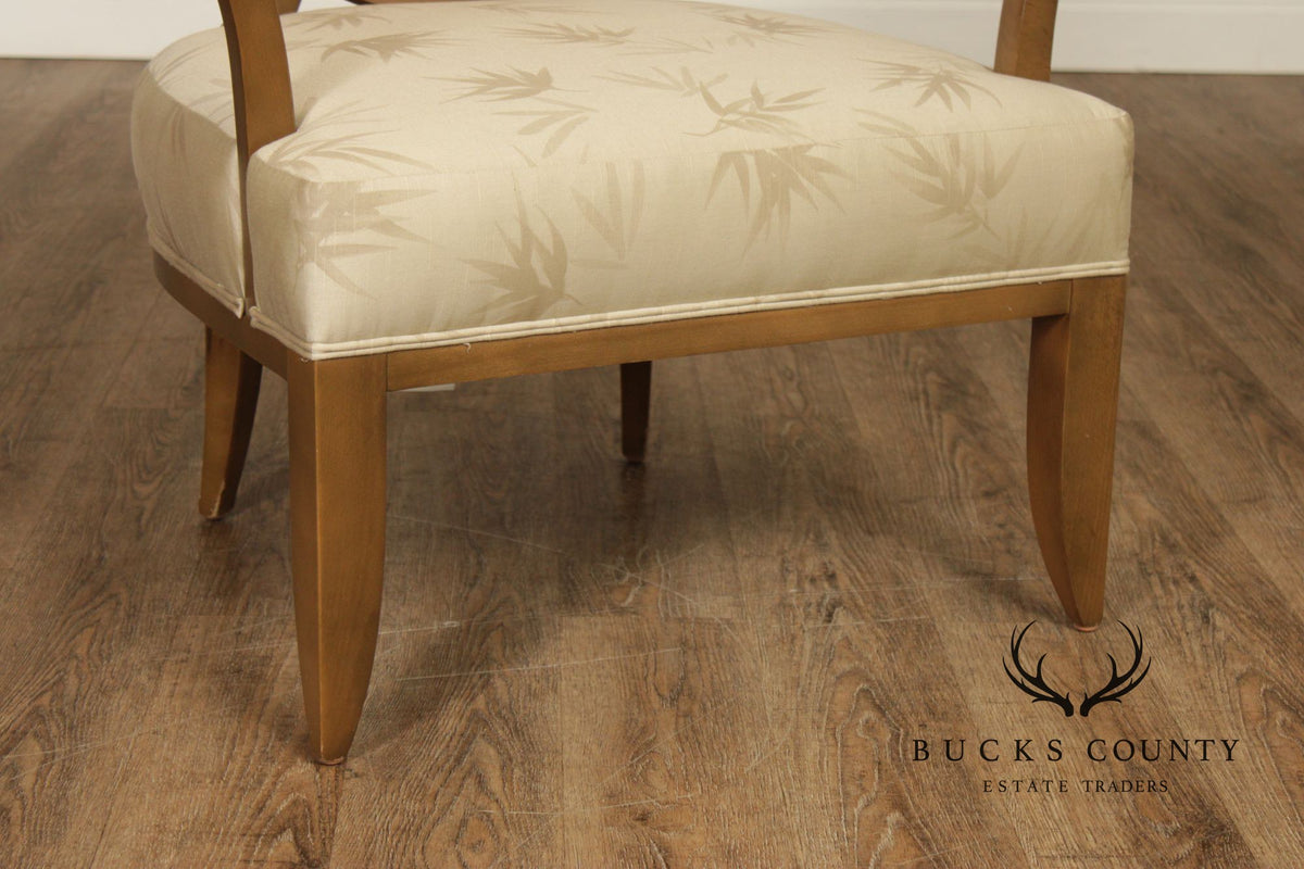 Precedent Modern Art Deco Style Giltwood Lounge Chair