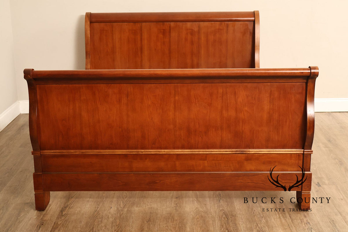 Louis Phillippe Style Cherry Queen Sleigh Bed