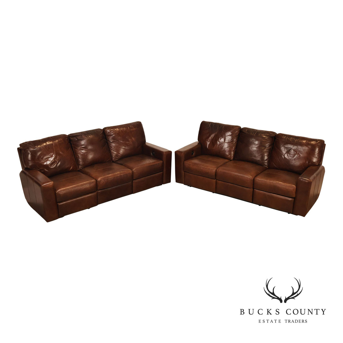 Soft Line 'Energia' Leather Power Reclining Sofa