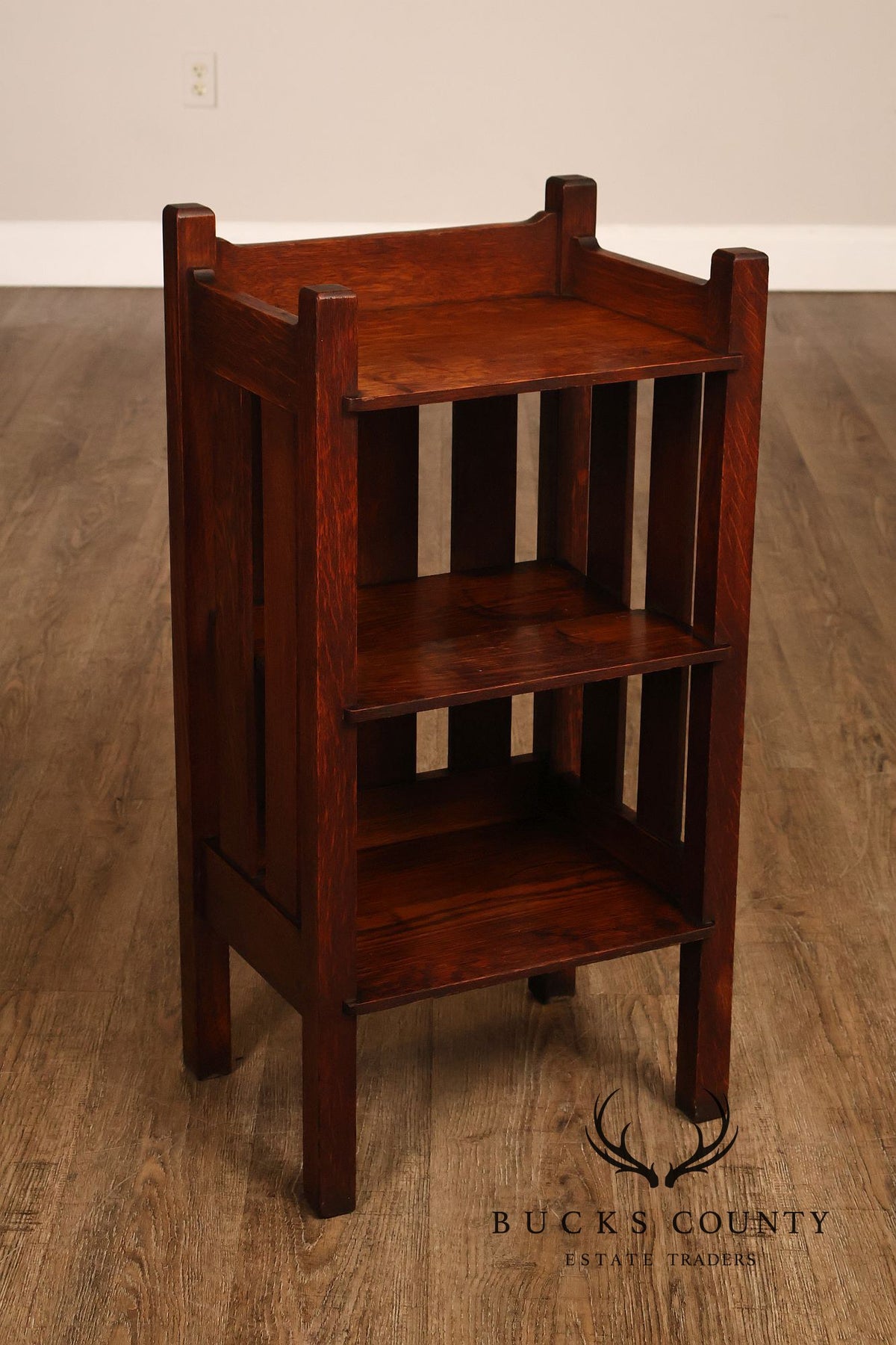 Stickley Brothers Antique Mission Oak Magazine Stand Bookcase