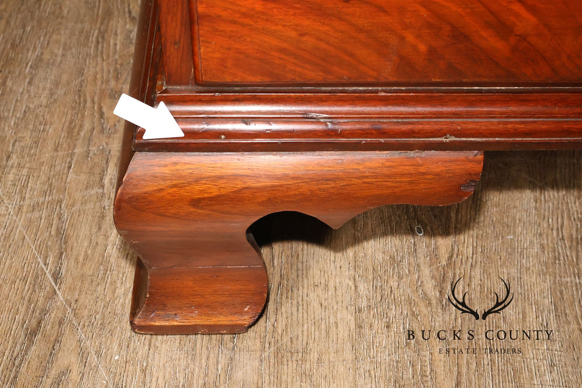 Antique Chippendale Walnut Eight-Drawer Tall Chest
