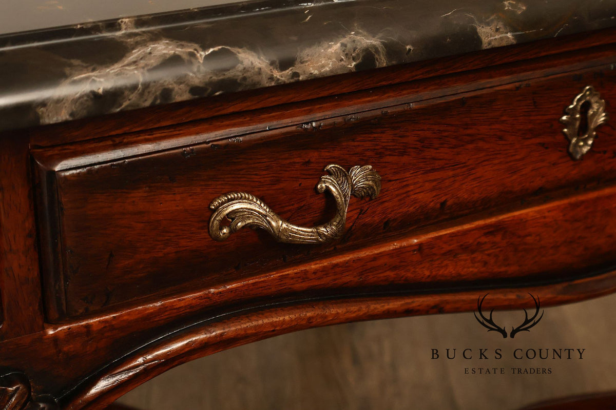 Henredon Carlyle Collection Louis XV Style Marble Top Cocktail Table