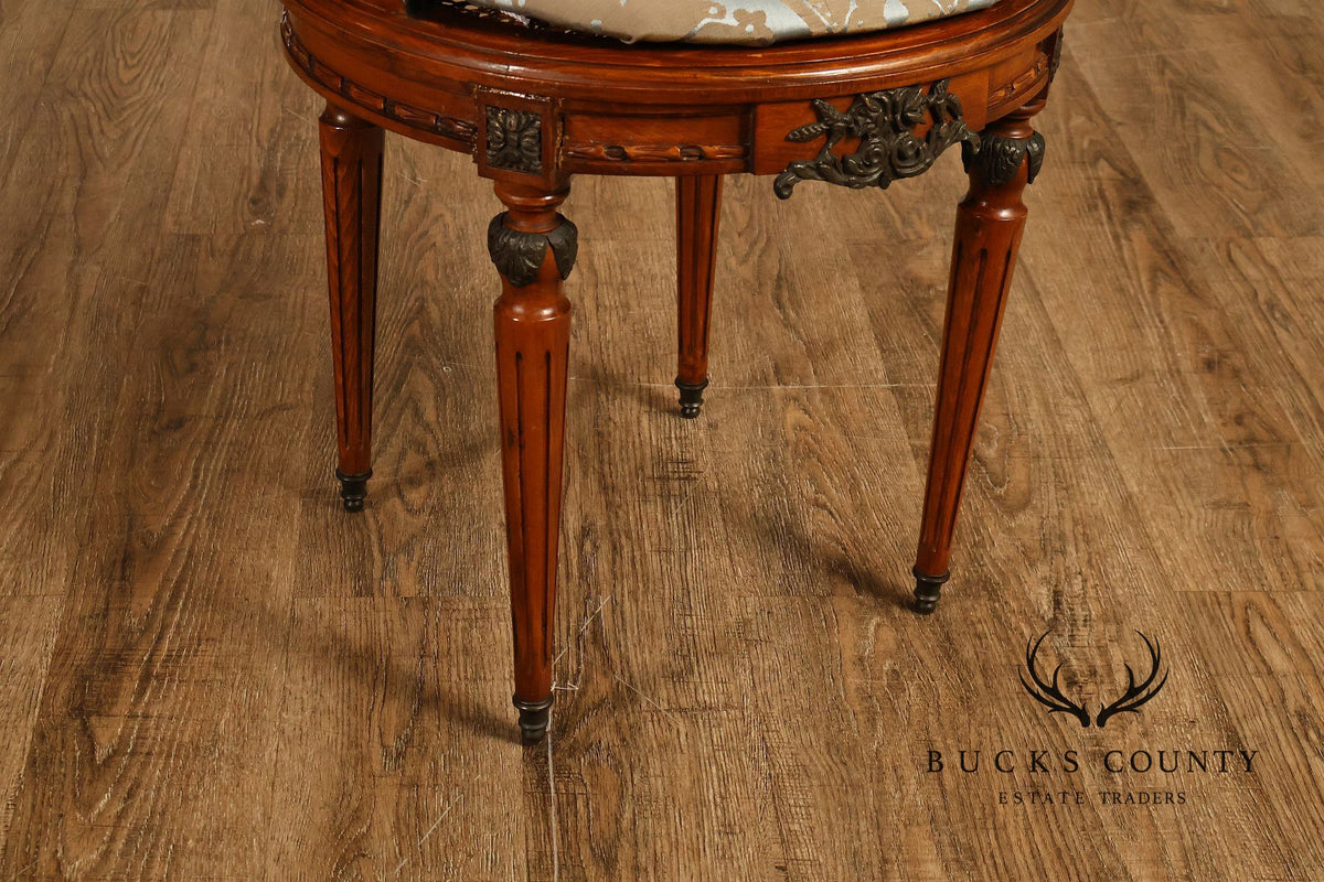 French Louis XVI Style Vintage Set Of 12 Caned Dining Chairs