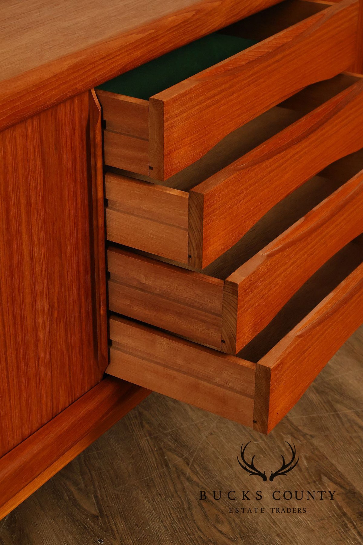 Danish Modern Teak Credenza By H.P. Hansen