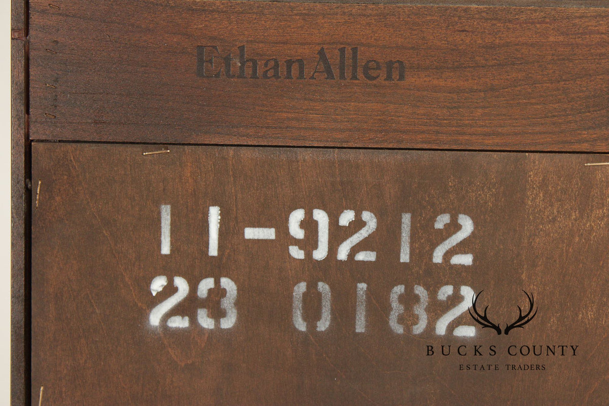 Ethan Allen Georgian Court Pair Of Cherry Tall Bookcases