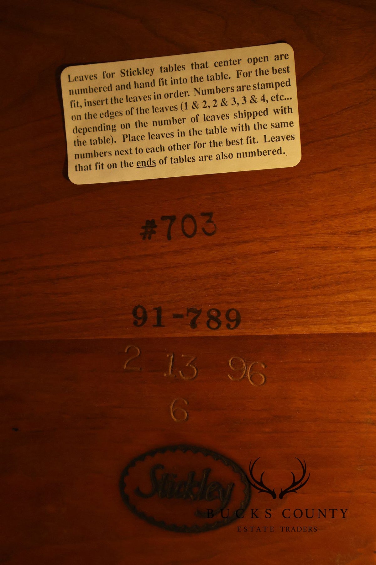 Stickley Mission Collection Cherry Draw Top Extension Dining Table