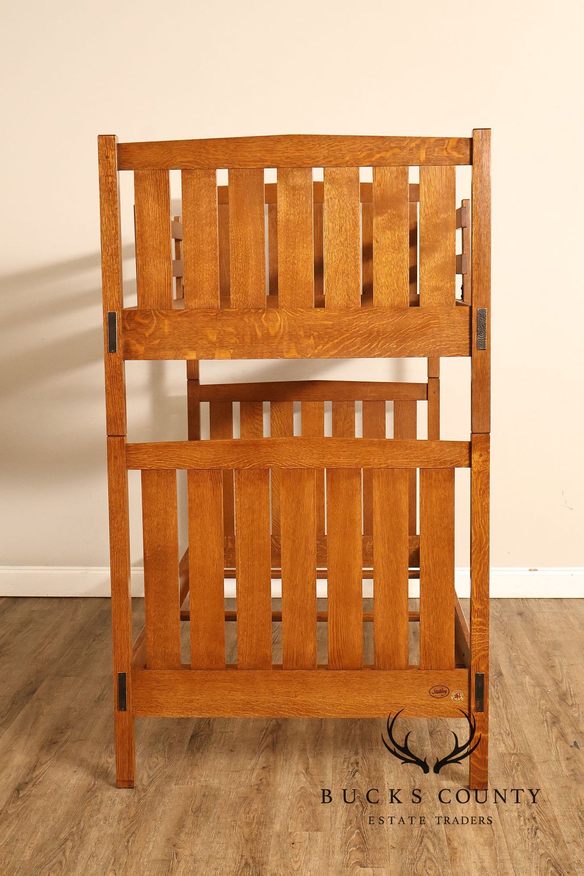 Stickley Mission Collection Oak Twin Over Twin Bunk Bed