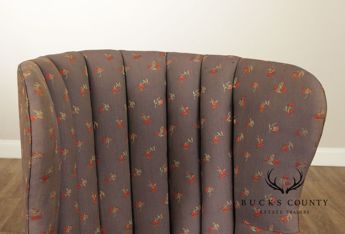 Antique English Regency Barrel Back Fireside Chair