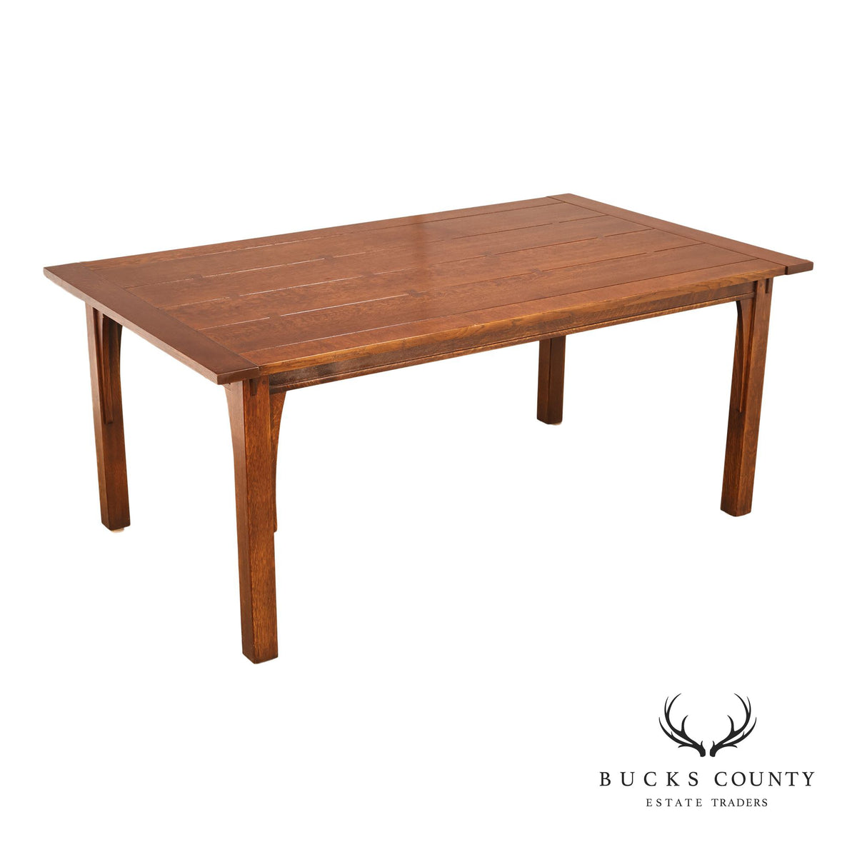 Stickley Mission Collection Oak Draw Top Extension Dining Table