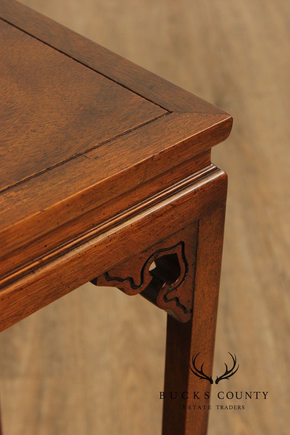 Baker Asian Inspired Pair of Mahogany Pedestal Plant Stands