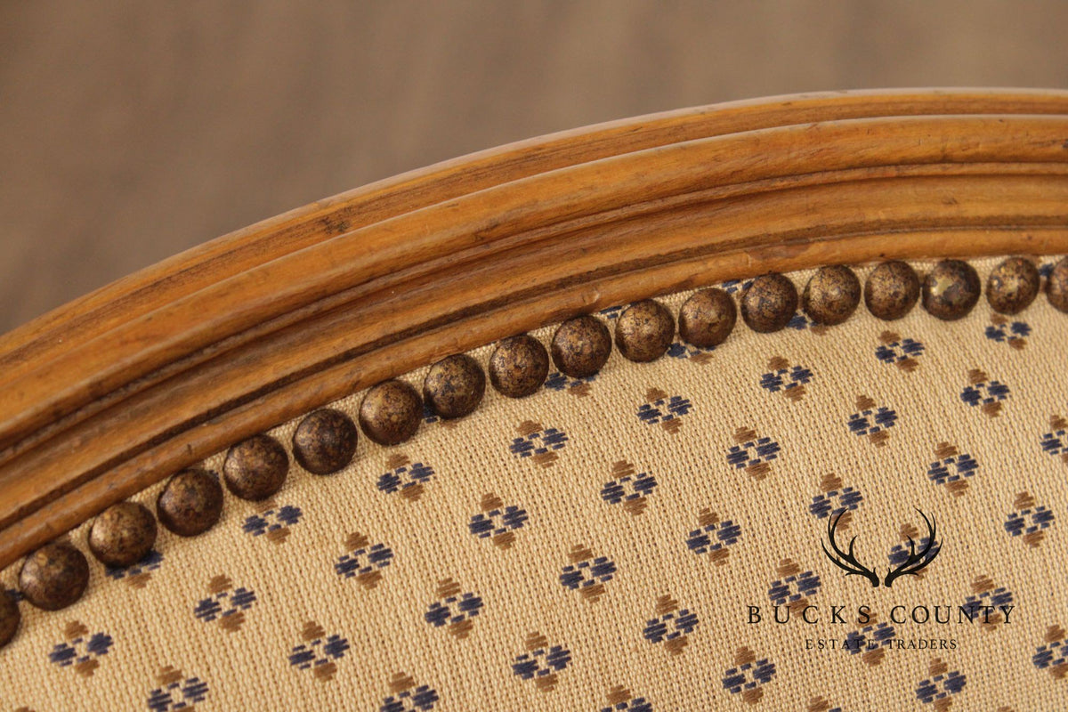 French Provincial Style Carved Frame Fauteuil Armchair