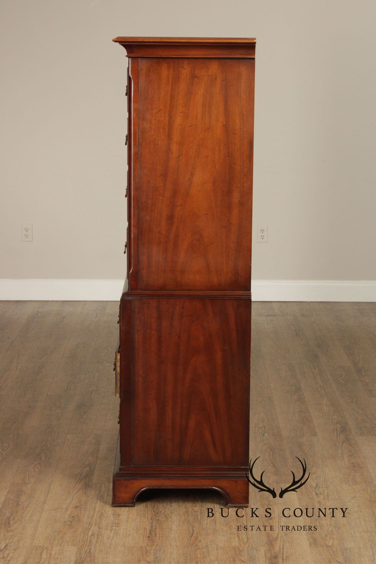 Drexel Wallace Nutting Collection Chippendale Style Mahogany Tall Chest