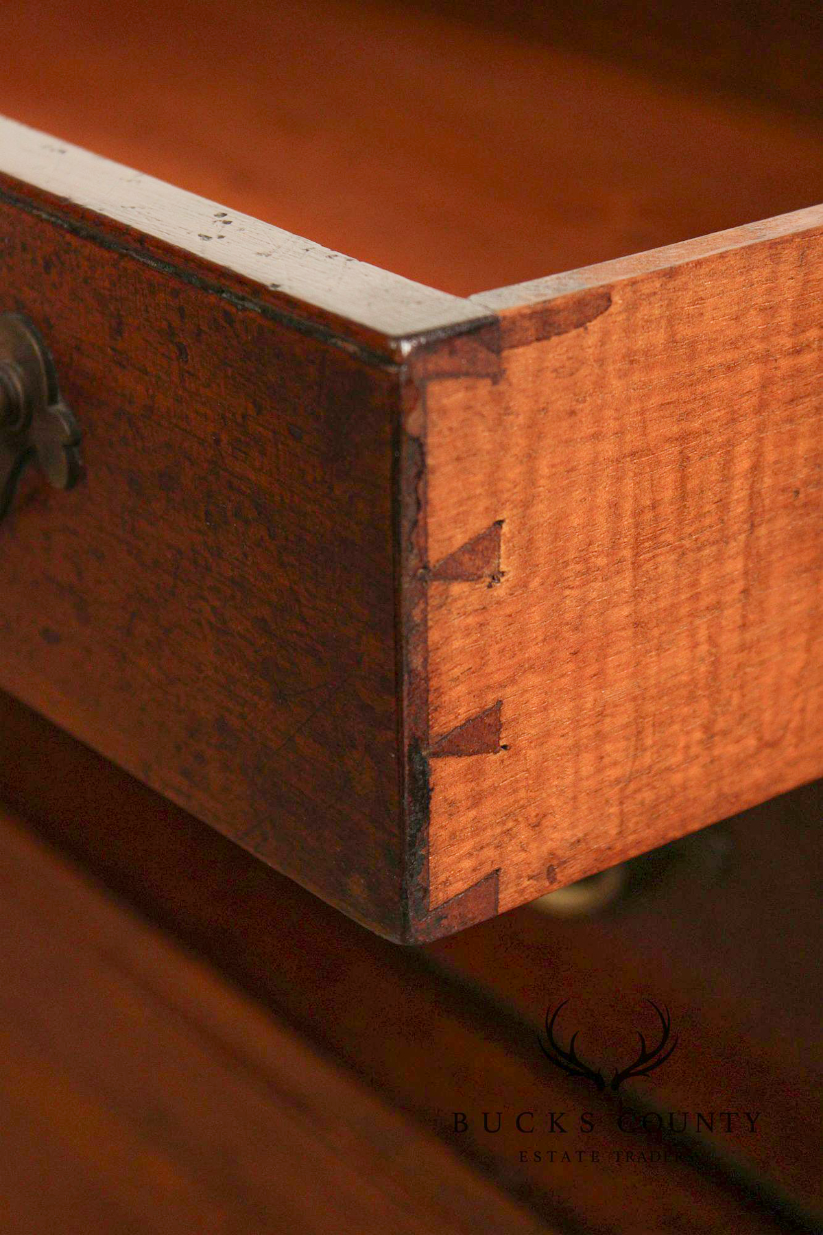 English George III Style Mahogany Three-Drawer Chest Side Table