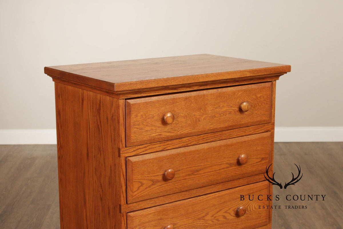 Hunt Country Furniture Pair of Oak Five Drawer Dressers