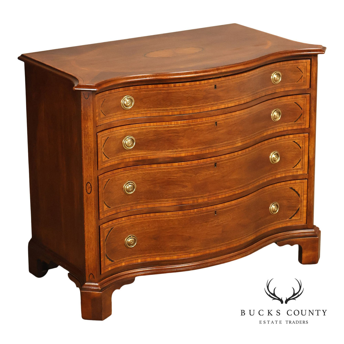Henredon Historic Natchez Collection Inlaid Mahogany Chest of Drawers