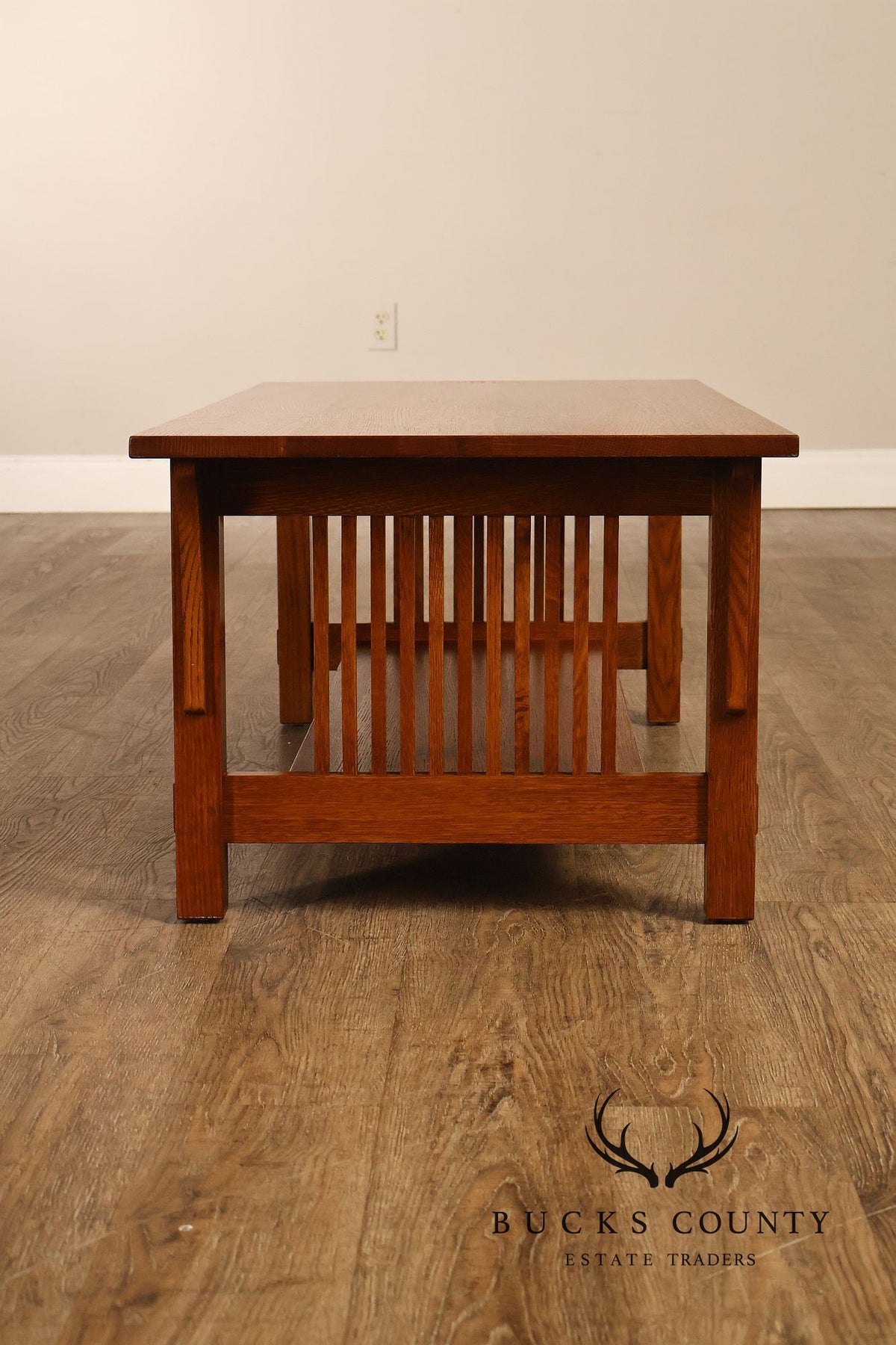 Stickley Mission Collection Oak Spindle Coffee Table