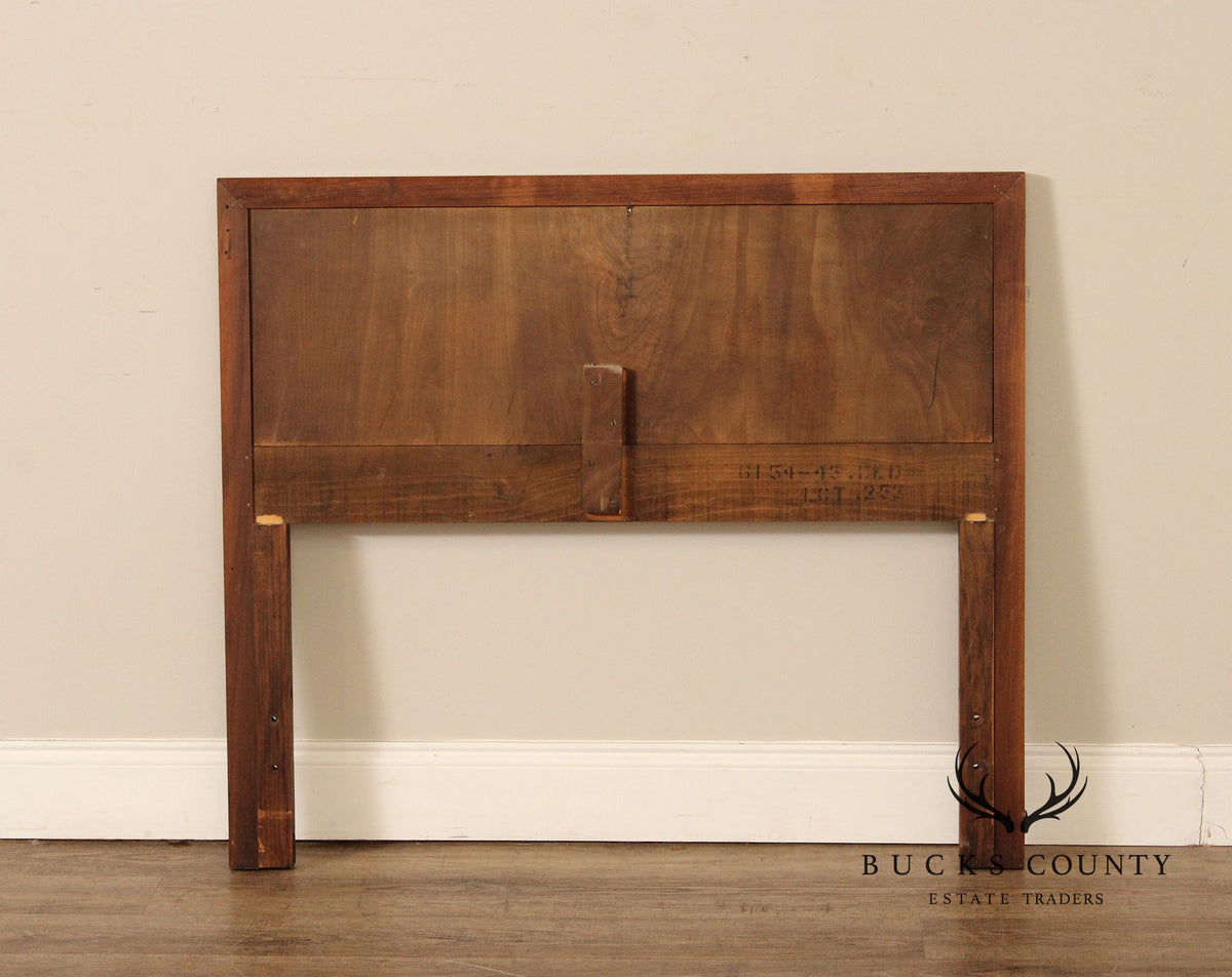 Mid Century Modern Walnut Diamond Front Twin Headboard