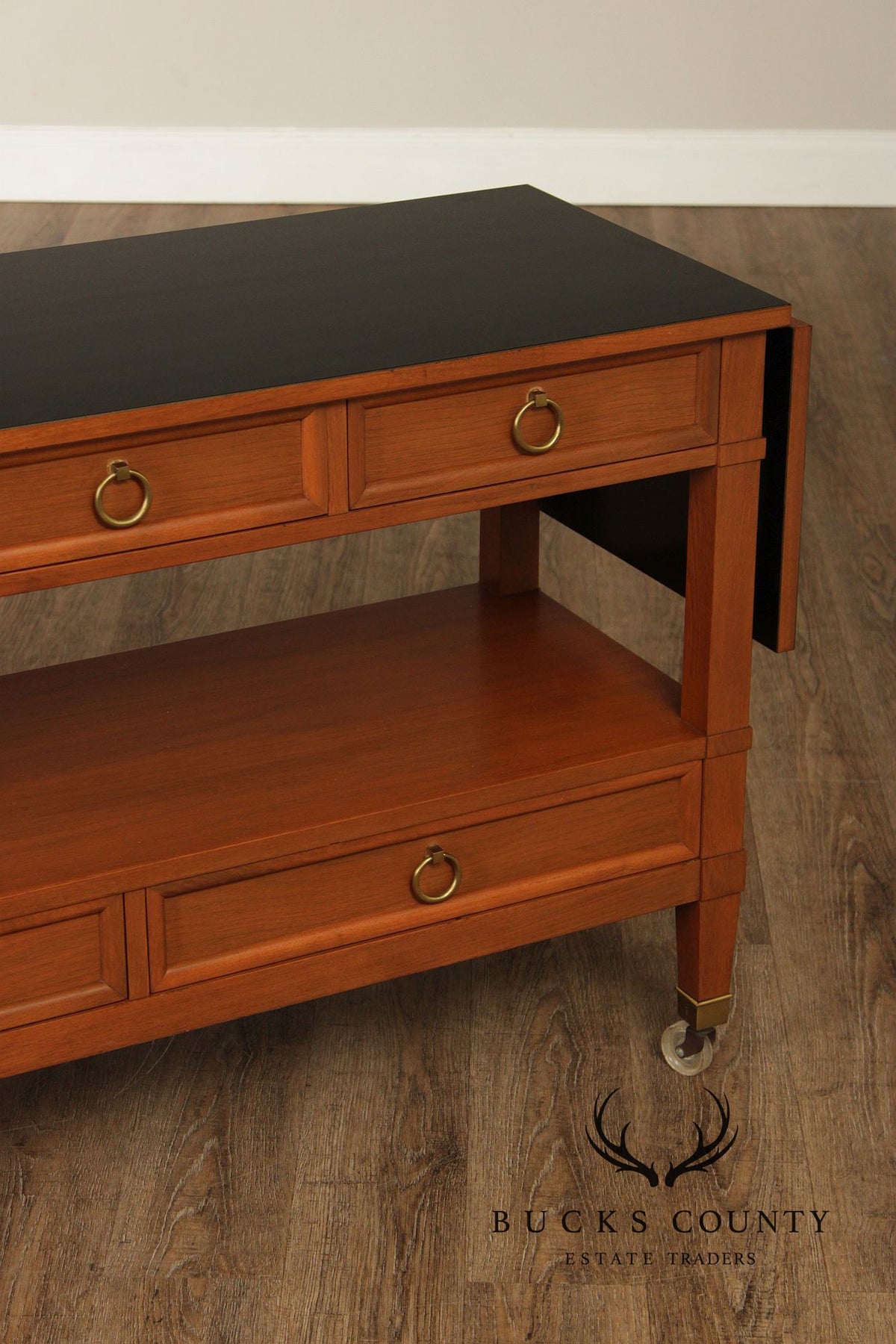Baker Furniture Milling Road Directoire Style Walnut Rolling Server