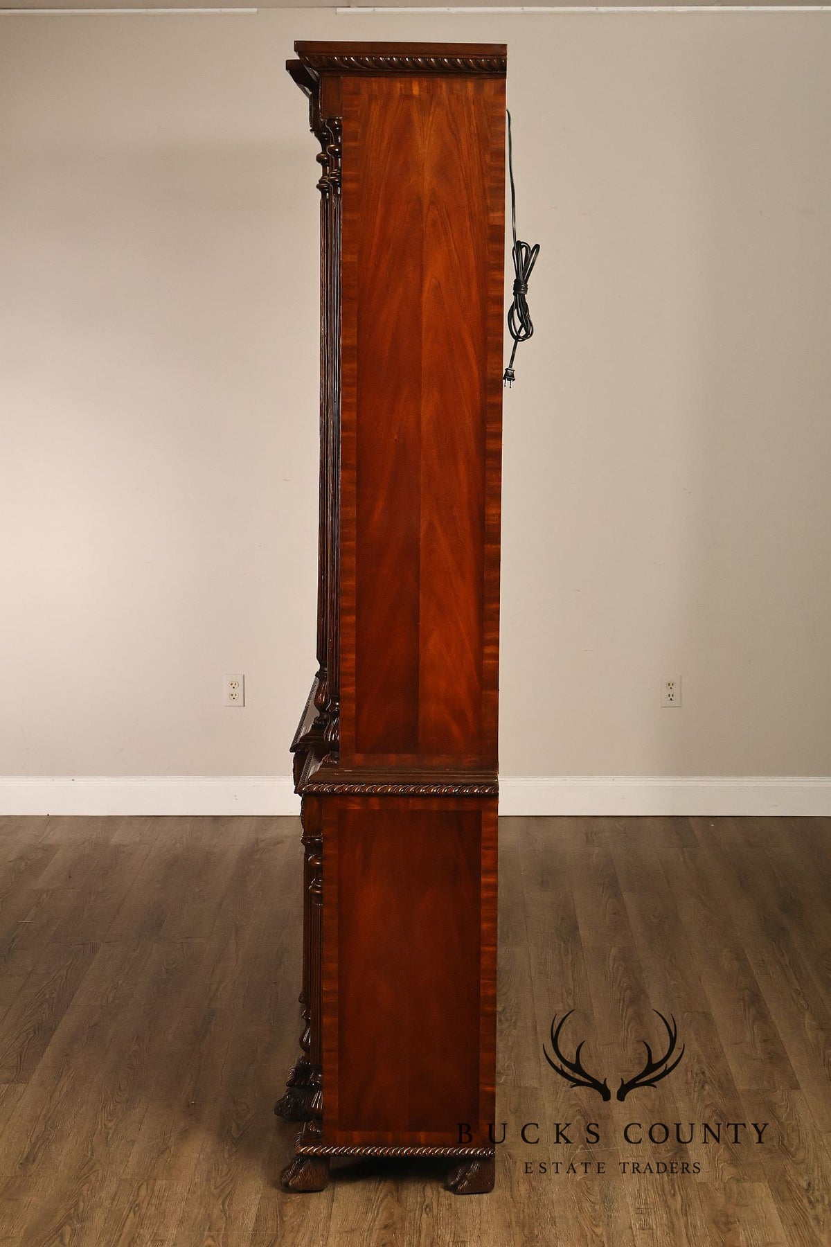 Maitland Smith Regency Style Mahogany Display Bookcase