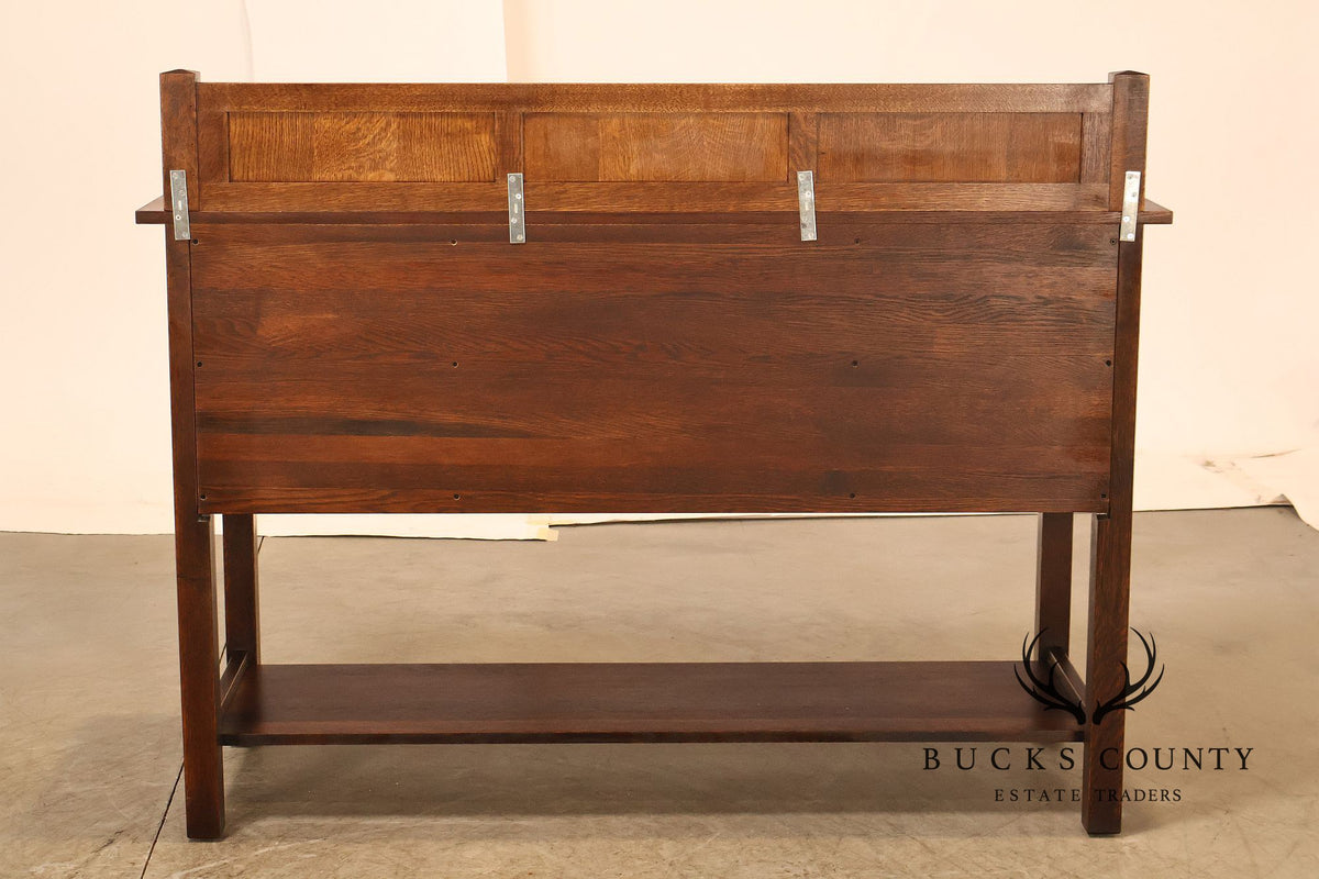 Stickley Mission Collection Oak Sideboard Server With Gallery Back