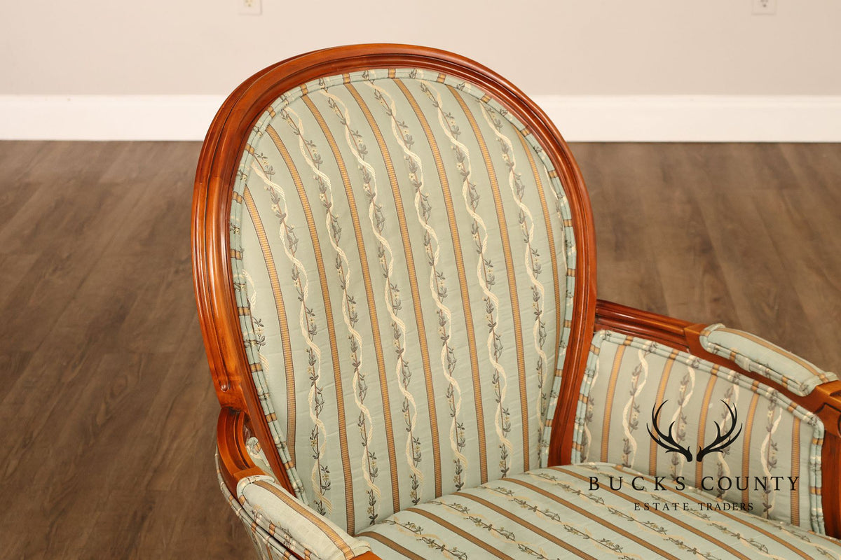 Harris Marcus French Louis XVI Style Pair of Bergere Armchairs
