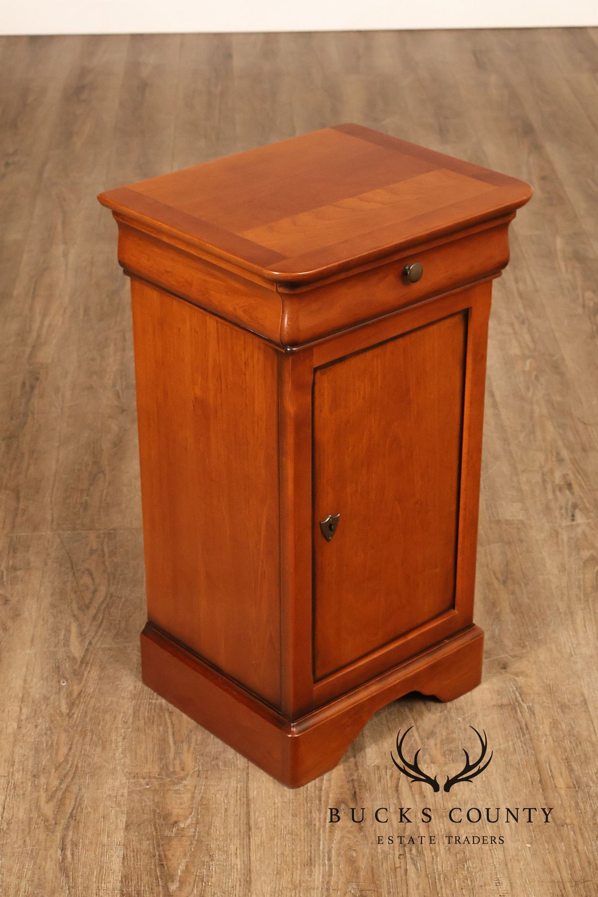 French  Louis Philippe Style Pair Of Cherry Nightstands