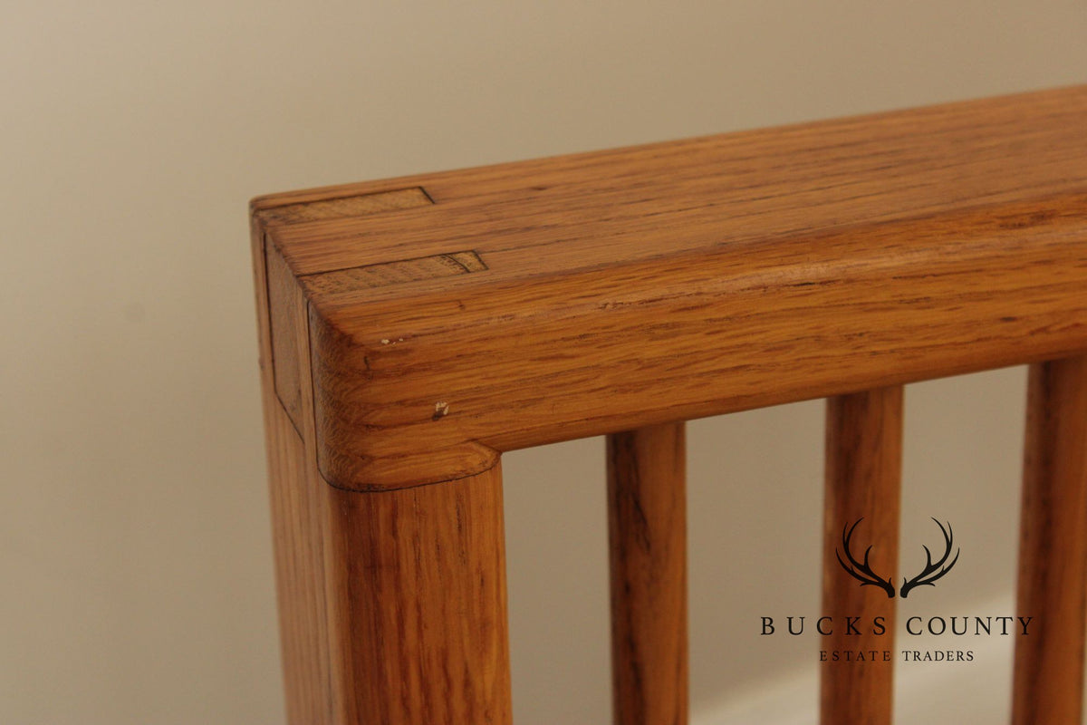 Charles Webb Mid Century Modern Queen Size Spindle Bed Frame