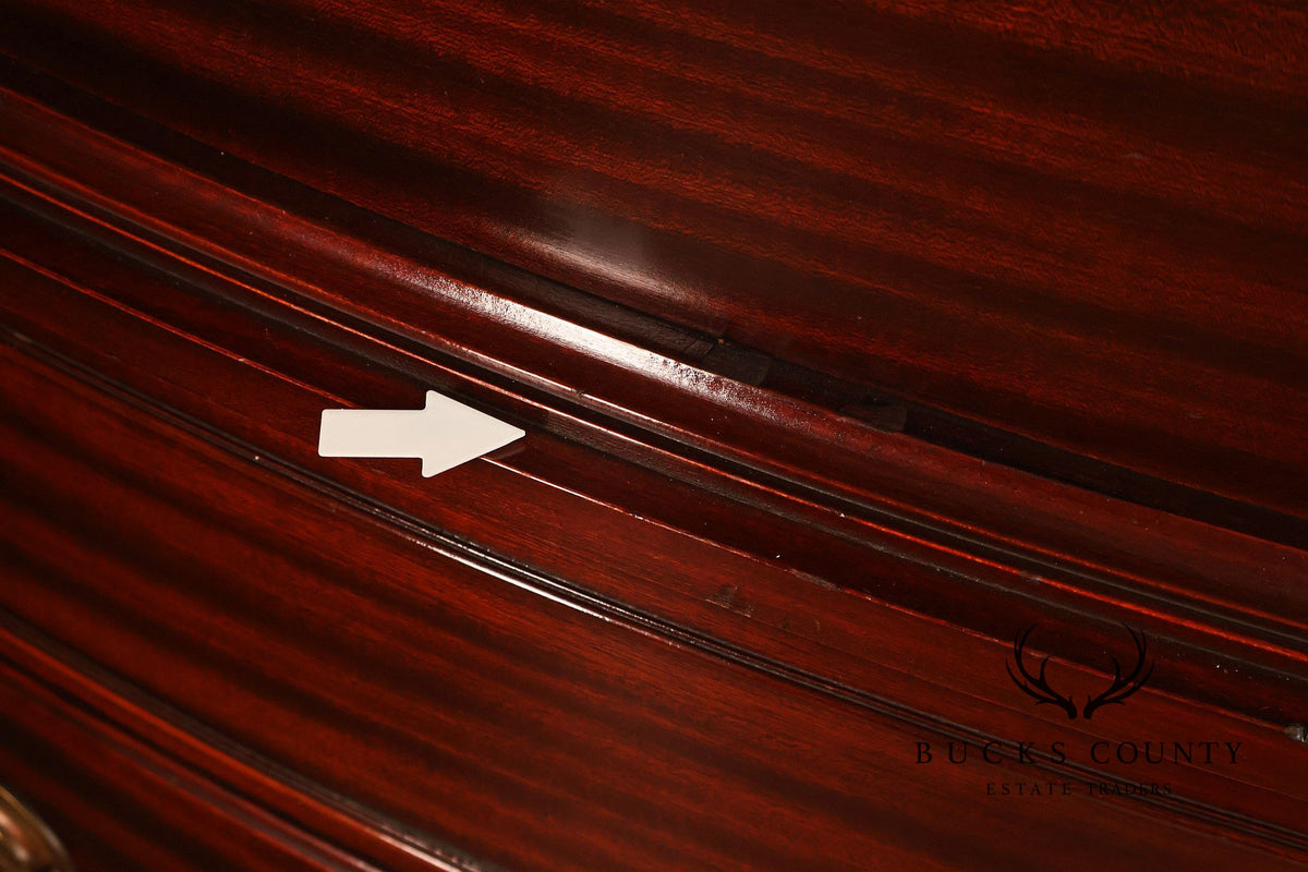 1940s Hepplewhite Style Mahogany Chest On Chest