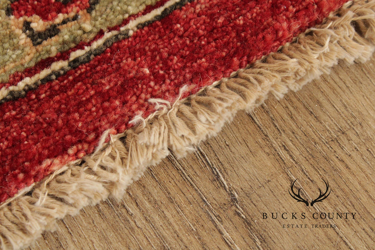 Persian Heriz Style Wool Area Rug With Red Field 8'x10'