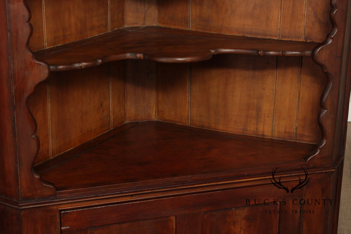 Antique 19th Century American Poplar Corned Cabinet