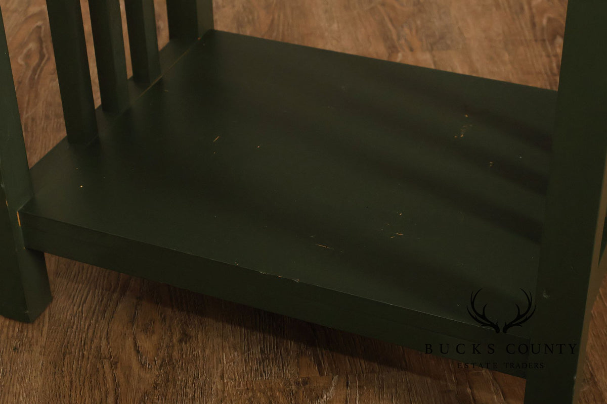 Mission Style Painted Spindle Nightstand