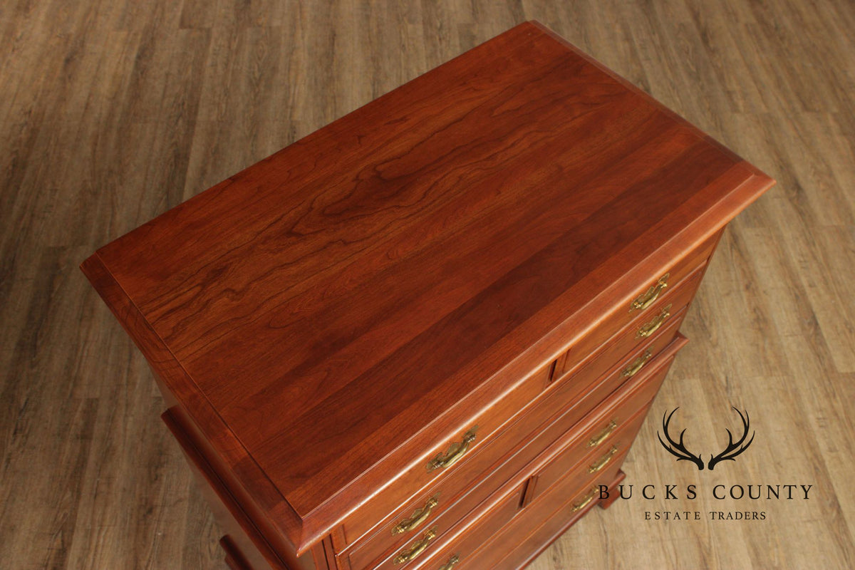 Kling Chippendale Style Cherry Chest on Chest