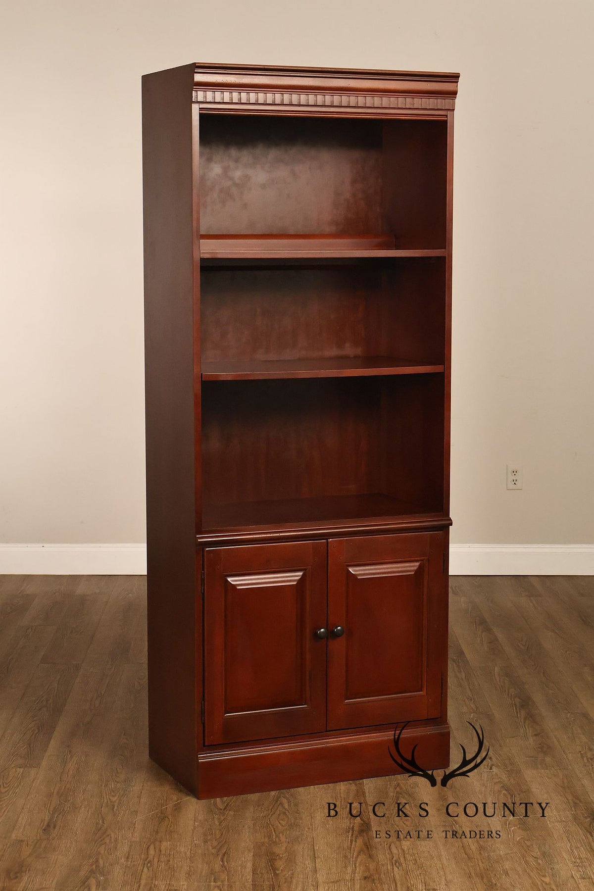Hooker Furniture Pair Of Lighted Bookcase Display Cabinets