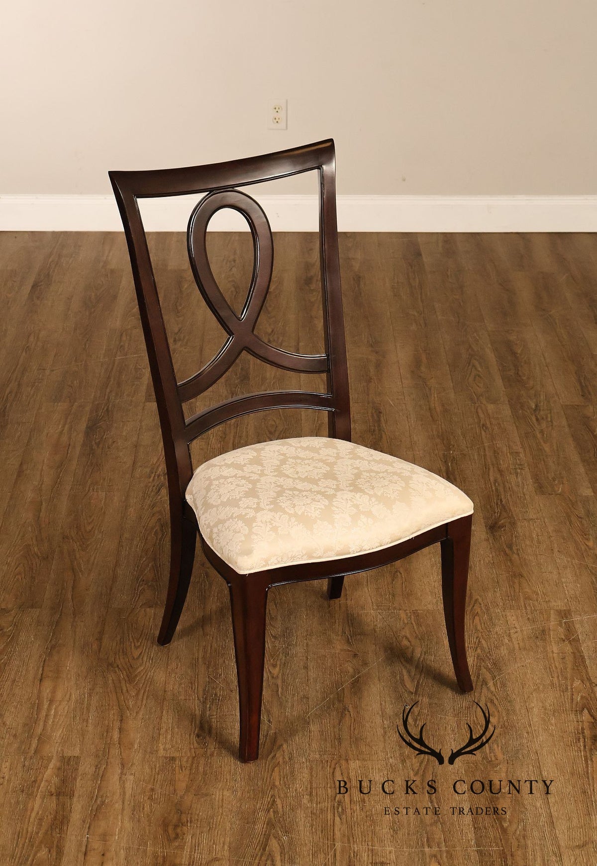 Thomasville Transitional Style Set of Eight Loop Back Dining Chairs