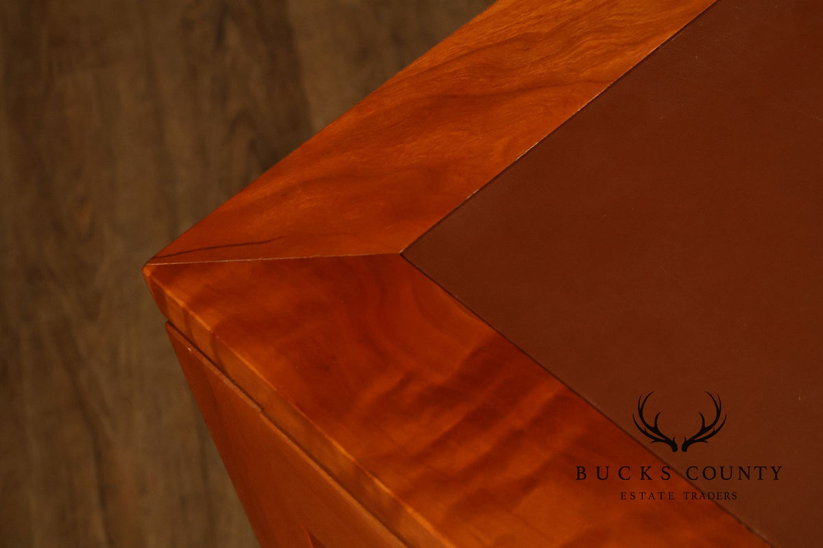 Copeland Furniture Leather Top Cherry Writing Desk