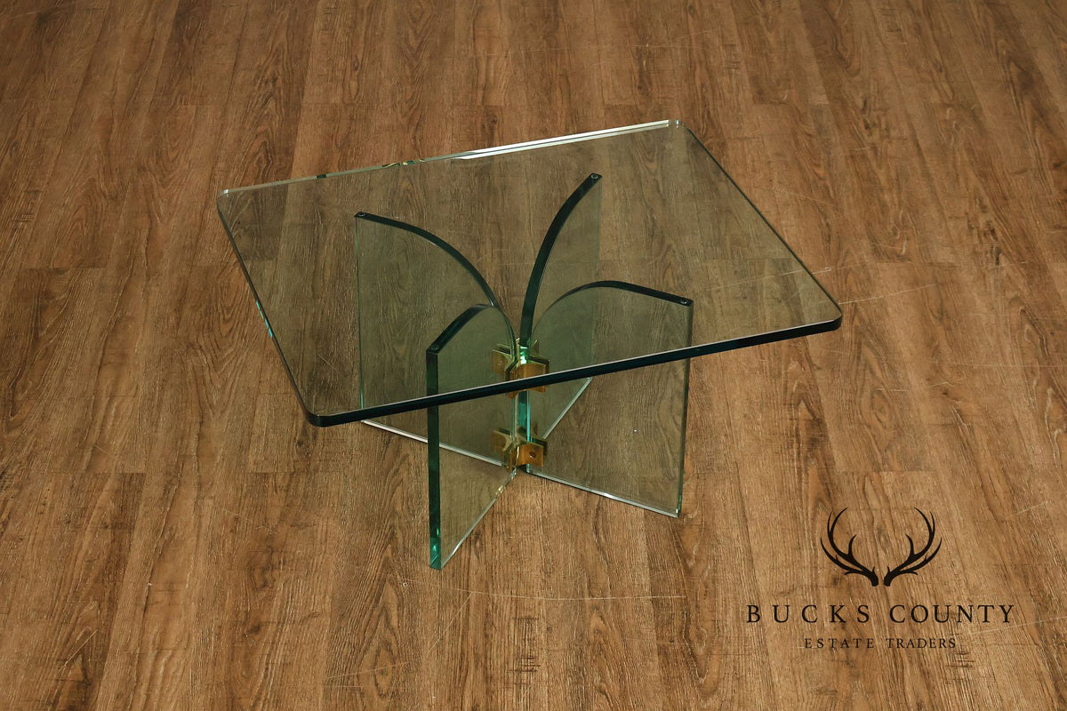 Post-Modern Glass Top Coffee Table