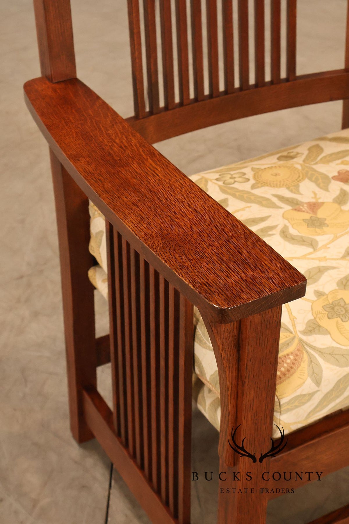 Stickley Mission Collection Oak Spindle Armchair